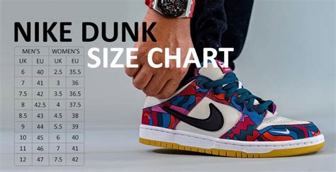 nike dunks size for women